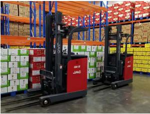 China JAC 2Ton Electric Standup Reach Truck Forklift Mast Move Forward Cdd15q on sale