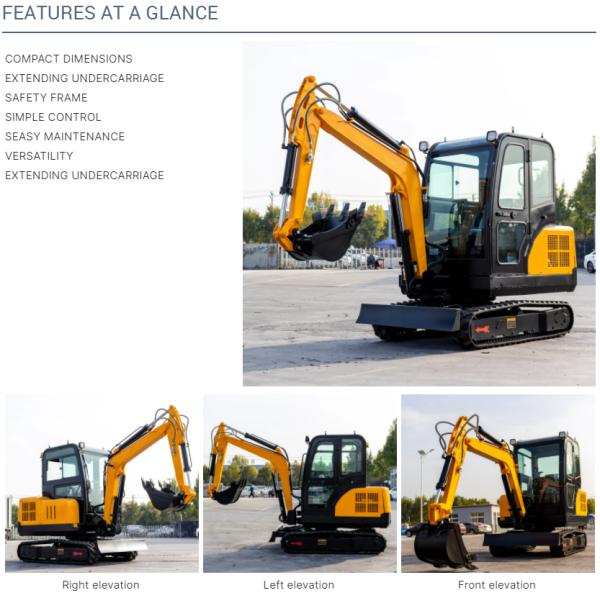 Excavator Digger Mini Loader Excavator 1 Ton 2 Ton 1.8 Ton 3 Ton 3.5 Ton Small Digger Machine