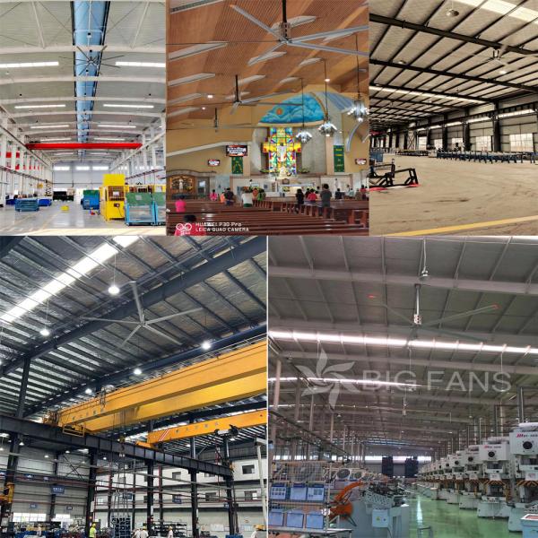 1.5KW Power Giant Industrial Ceiling Fan For Farm Air Circulation And Ventilation