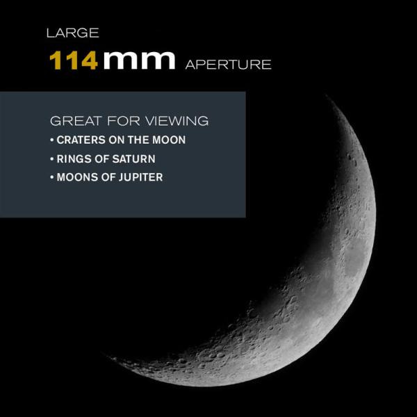 114mm Reflector Equatorial EQIII High Powered Telescope 6x30 Finderscope