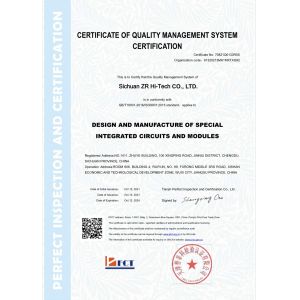 Sichuan ZR Hi-Tech Ltd. Certifications