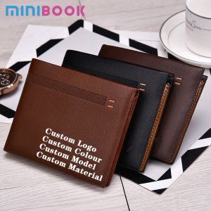 Buy cheap Custom Logo Leather Wallet for Men Designer Luxury Slim Clamshell Carteras from wholesalers