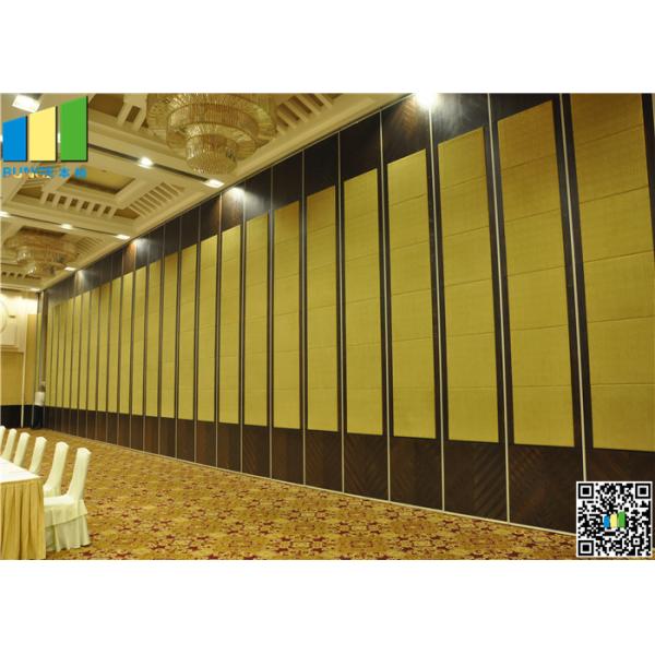 Soundproof Sliding Partition Walls 4 Meters Fabric Surface For Restaurant Meeting Room