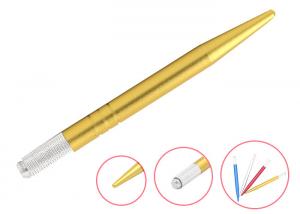 China Permanent Makeup Golden Microblading Manual Pen For Permanent Eyebrows 20g on sale