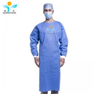 China SMS SSMMS Surgical Gown Disposable Sterile Waterproof Isolation Gown AAMI Level 1/2/3 wholesale