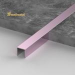 China Purple Stainless Steel Square Edge Tile Trim , U15mm Stainless Steel Floor Trim for sale