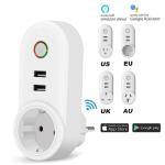 Smart WiFi Power Plug Outlet Socket with 2PCS USB Port App Control Timer
