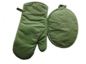 China High Quality Kitchen Set of Oven Glove and Potholder, Olive Green wholesale