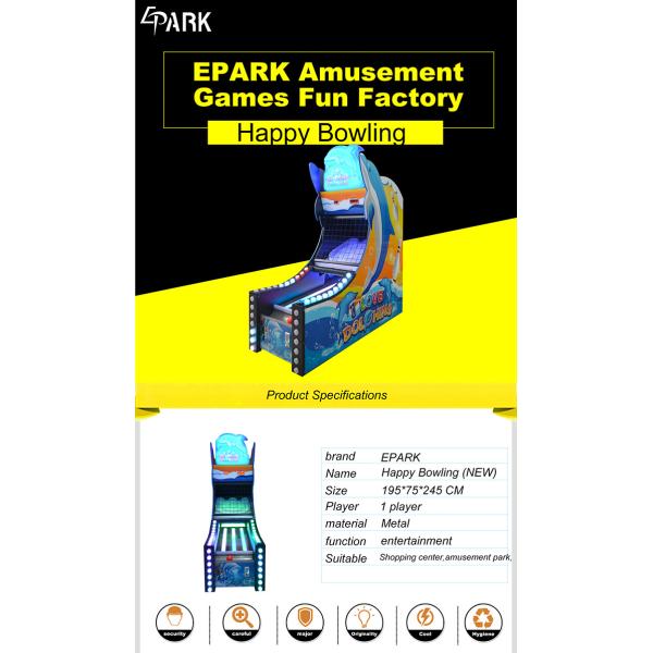 Happy Mini Bowling Sports Video Arcade Game Machines For Bar KTV FEC