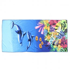 China wholesale 70*140 cm 230 g custom Printed Beach towel microfiber fabrics cheap beach towel on sale