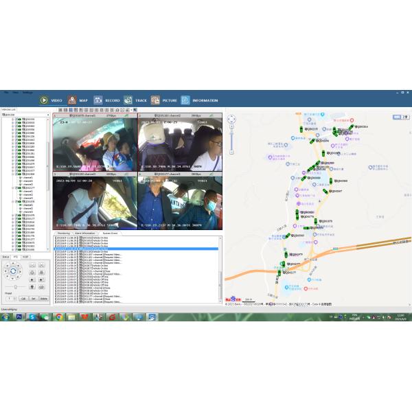 2TB HDD 256GB SD Vehicle Mobile DVR Digital Video Recorder System