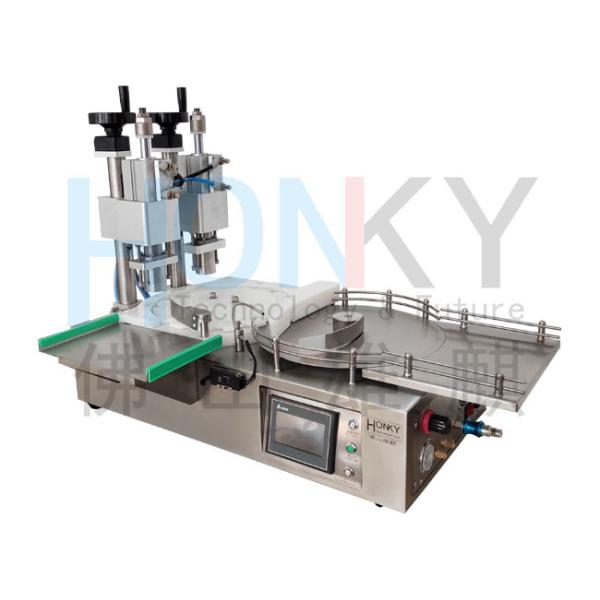 Automatic Capping Machine for Vial Bottles with 60 Bottles Per Minute Speed and 22mm Diameter Dual Head Cap Crimping