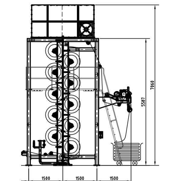 570mm Tumbler Cylinder Dryer Machine For After Washing Pretreatment Before Printing