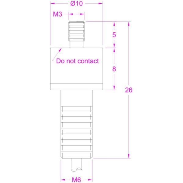 M6/M3 Threaded Inline Load Cell 5kg 10kg 20kg 50kg 100kg With 10mm Diameter