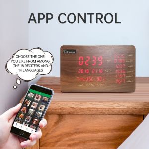China Bluetooth 4.0 Audio Player 8GB Wood Azan Clock Quran Player wholesale