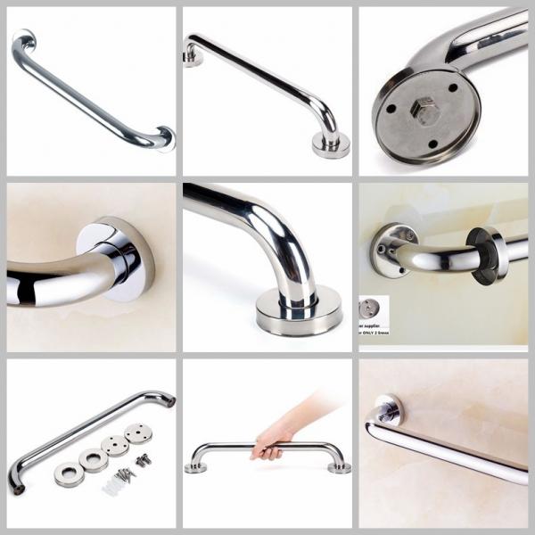Custom 304 Stainless Steel Wall Mounted Polished Grab Bar Rail Tube Modification Parts For Bathroom Safety