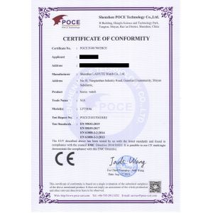 Shenzhen Laipute Watch Co. Ltd Certifications