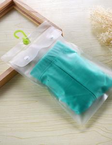 China Frosted Hanger Hook Plastic PVC Bag , PVC Poly Bag For Clothes / Swimwear / Bikini wholesale