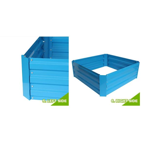 80x80x30cm Anti-Rusting Raised Metal Square Raised Garden Bed Kit