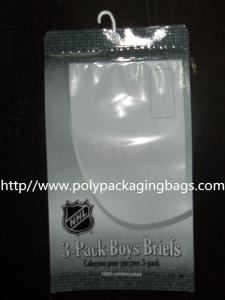 China Composited Clear Poly Bags for Short Pants , Plastic Hanger Bags wholesale