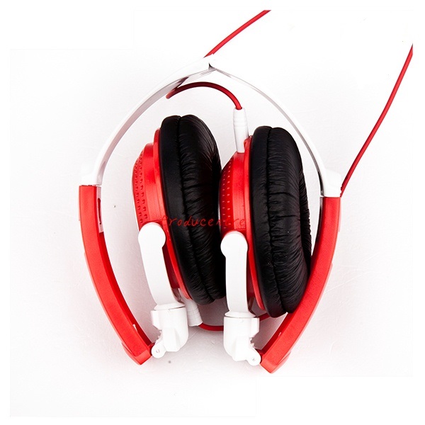 classic design fashionable many color headphone with white point in ear cover and foldable headband