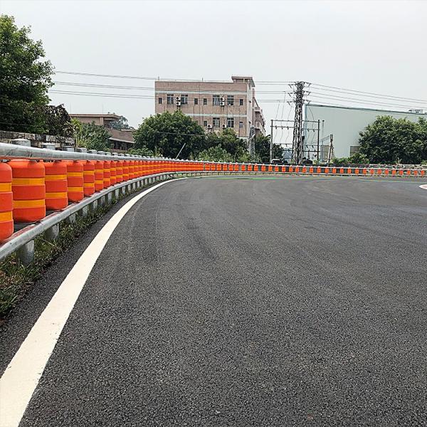 PU EVA Rotating Guardrail Anticollision With Galvanized Highway Crash Barrier