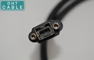 China Black Screw Lock 1.0 Meter IEEE 1394 Cable Security Vision 9 Pin Female Molding wholesale