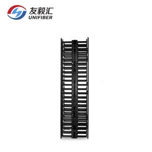 China Vertical Dual Sided Cable Manager, 45RU, Bend Radius Plastic Finger Duct, 4.9 in. Wide wholesale