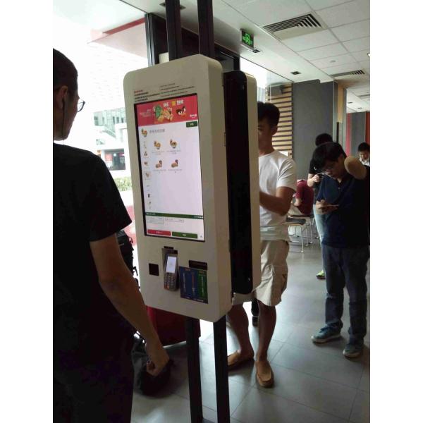 32'' Interactive Digital Signage , Restaurant Digital Signage With QR Code Scanner