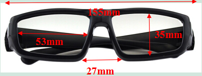 Masterimage 3D Glasses Circular Polarized Lens Wide Angel Big Frame