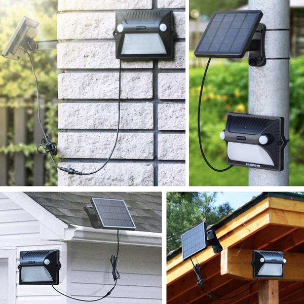 Solar Lights Outdoor Motion Sensor Waterproof Wireless Color Changing Security Porch Lights Dual Motion 180 Sensor Angle