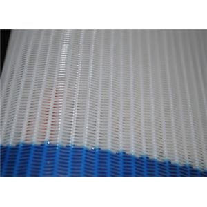 China White MSDS Polyester Mesh Belt Customized Width And Ring Diameter wholesale
