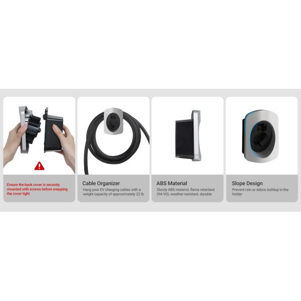 J1772 Type 2 EV Charger Plug Holder Wall Mounted Waterproof IP54