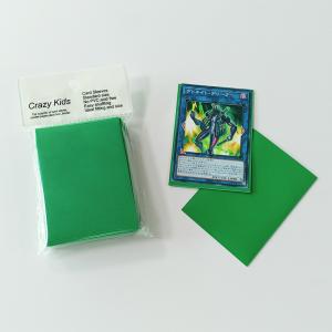 China Polypropylene Solid Mini Green Card Sleeves 62x89mm CPP Material on sale
