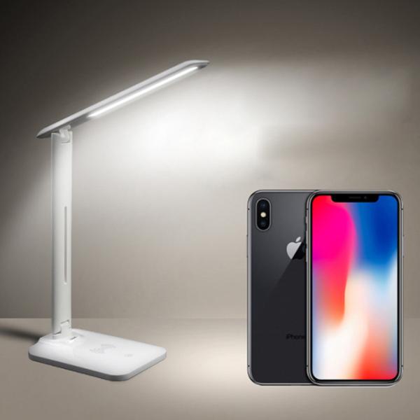 Modern Wireless LED Table Lamp Reading Lamps Dimmable Folding USB Charging Port