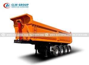 China 4 Axle U Shape Side Lifting Rear Tipping Trailer Dump Semi Trailer 30CBM 40ton 50 Ton on sale