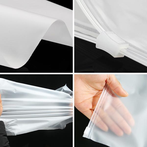 12 Wires Transparent / Matte Frosted Zipper Bags Custom Frosted Zip Lock Bags