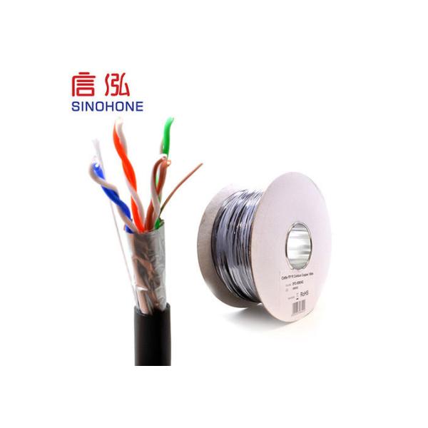 FTP 24 AWG Shielded CAT5E Cable PVC Jacket With RJ45 Connector
