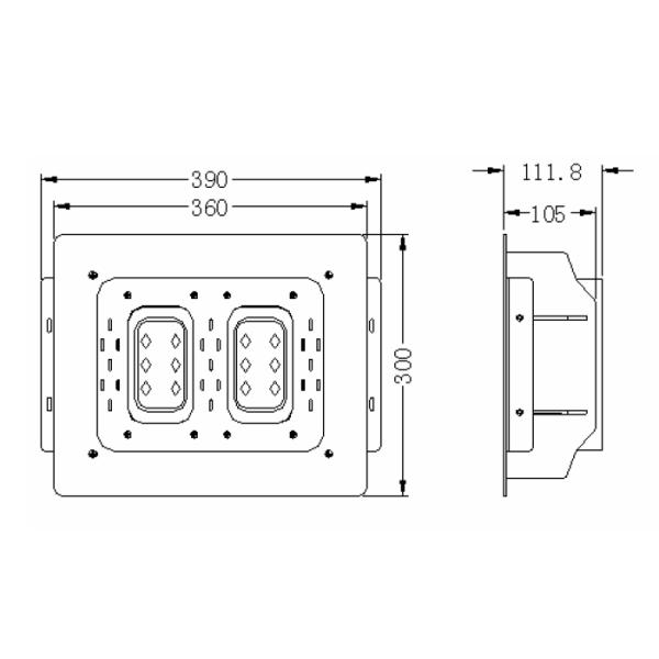 IP65 Protection 100W LED Canopy Lights For Gas Station Lighting With Chip Meanwell