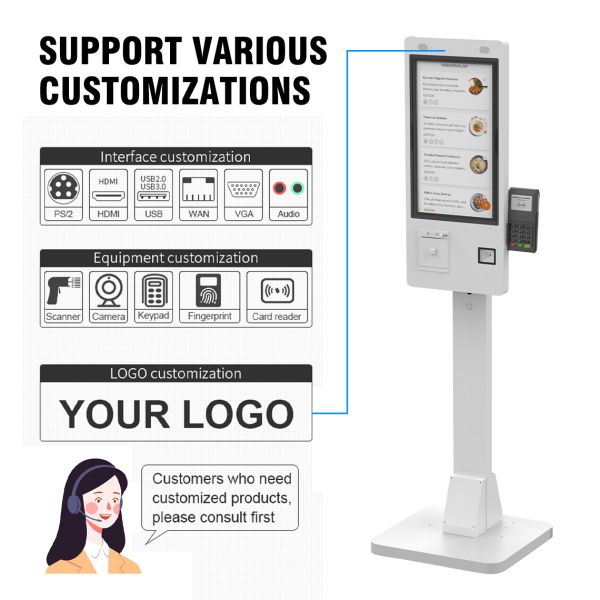 All In One 32 Inch Touch POS Terminal Android Self Service Pos