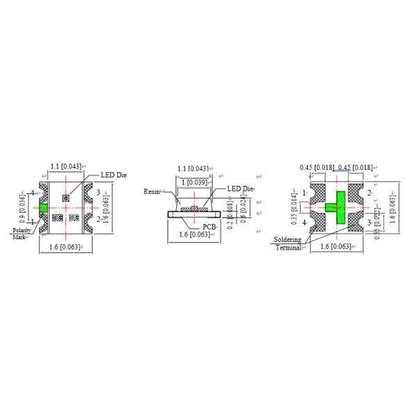 1615 Bi-Color SMD LEDs|1615 Bi-Color bulbs|1615 Bi-Color led light|1615 Bi-Color leds light|SMD light bulb
