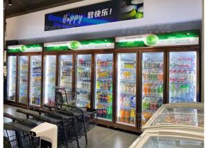 China 1000L Stand Back Bar Cooler Upright Display Refrigerator Adjustable Shelf For Beer Drink Cold wholesale