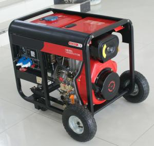 China 6KVA/5KW Air-Cooled Open Type Small Portable Diesel Generator Set Minimal vibration wholesale
