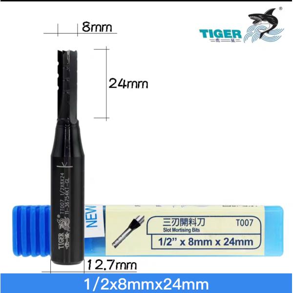 Three Blade 55HRC Tiger Bit Cnc Router Bit Straight Blade Woodworking Milling Cutter