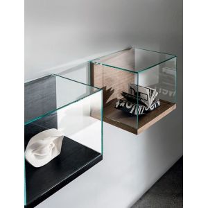 China Wall Mounted Retail Display Cases , Small Wood And Glass Display Case Nest Wall Version on sale