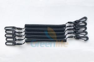 China Anti - Lost Coiled Security Tethers Custom Plastic Clip / Hook For Machinery Works wholesale