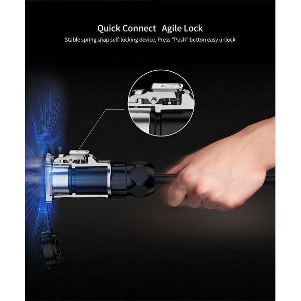 Cnlinko M12 Metal 7 Pin Plug Socket IP68 Waterproof Electrical Connector with Dust Cover