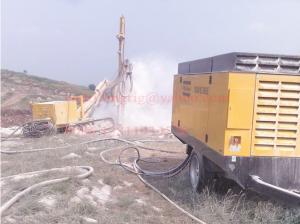 China Double Flighted Diesel Engine Air Compressor , Mining Drilling Screw Air Compressor wholesale