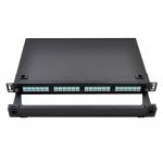 1U Rack Mountable FHD Fiber Optic Patch Panel Holds Up To 4x MTP-24 Cassettes