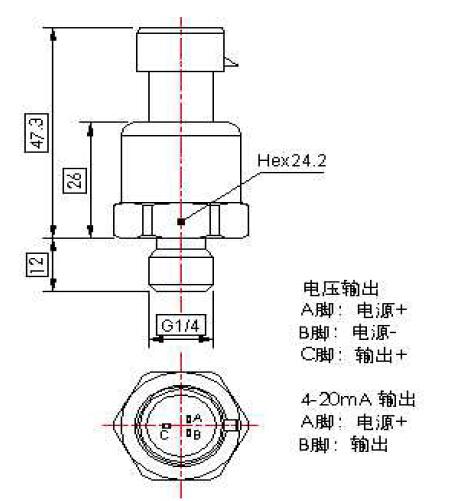 4-20ma pressure sensor,0.5-4.5V pressure transmitter ,0-5v pressure transmitter